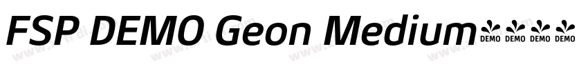FSP DEMO Geon Medium字体转换